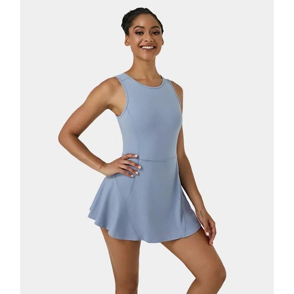 Halara Dresses & Skirts - Halara Sleeveless Outfit Wear Golf Tennis Dress Solid Light Blue Size XL NWT